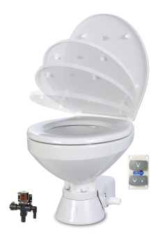 Jabsco 37045-4192 - Quiet Flush Electric Toilet Fresh Water Flush Models, Regular Bowl Size, 12 Volt Dc