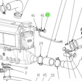Nanni Diesel 970300717 - Banjo Bolt M10x1.25 for Fuel Filter and Heat Exchanger Assemblies