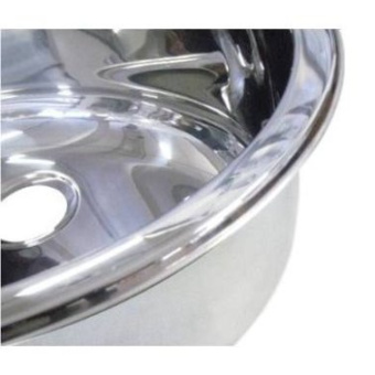 Round Polished Stainless Steel Sink Ø30cm - Side Drain