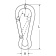 Belship 721605 - AISI Stainless Steel 316 Polished Carabiner 50mm (10 pcs)