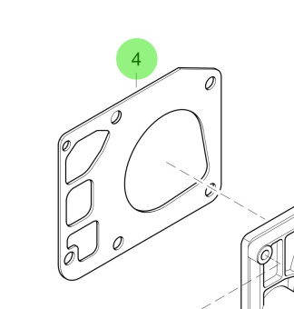 Steyr 2177329-2 - Water Pump Housing Gasket for Steyr Engine Cooling Systems