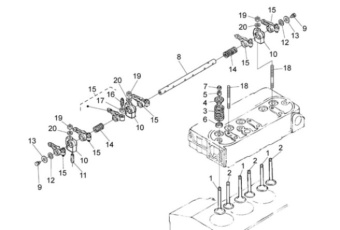 Nanni Diesel 970313406 - SHAFT,ROCKER ARM for N3.30