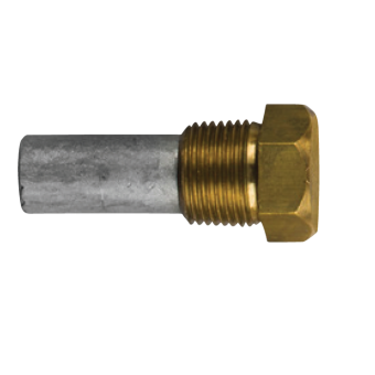 Tecnoseal 02151T - Martec Pencil Anode Ø10 L.26 Complete With Brass Plug 1/4''Bspt