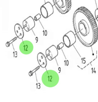 Nanni Diesel 970310838 - Camshaft Collar for 4.330TDI, 4.340TDI, and N4.115 Engines