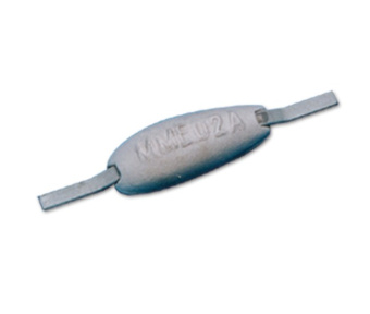 MME Aluminium Teardrop Weld-On Hull & Rudder Anodes with Steel Strip