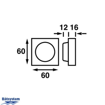 Båtsystem BD1210RB - Polaris Rotary Dimmer Black