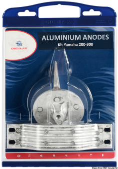 Osculati 43.353.00 - Anode Kit For Yamaha Outboards 200/300 Zinc