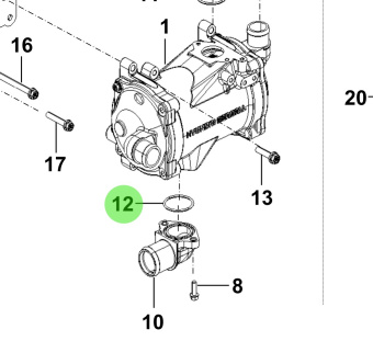 Bukh HW101-4H190 - Intercooler O-Ring for R210J Engines