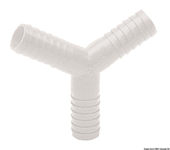Osculati Nylon Y-Connector for Water Hoses, Ø8 mm to Ø16 mm