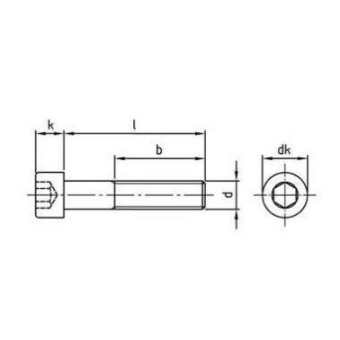 DIN 912 - A4 M 6X35 F/P - VMCHC Hex Socket Pan Head Screws