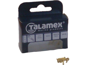 Talamex Brass Wood Screw Counter Raised Head DIN 96 2,5 x 10 (36 pcs)