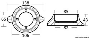 Osculati 43.530.10 - Aluminium Collar Anode For Sail Drive Ø 105 mm