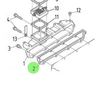 Nanni Diesel 970313722 - Intake Manifold Gasket for N4.115 Engines