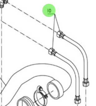 Nanni Diesel 48300080 - Gearbox Oil Cooler Hose for TDI Engines