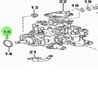 Nanni Diesel 970312715 - Drive Gear Key for Injection and Fuel Pump