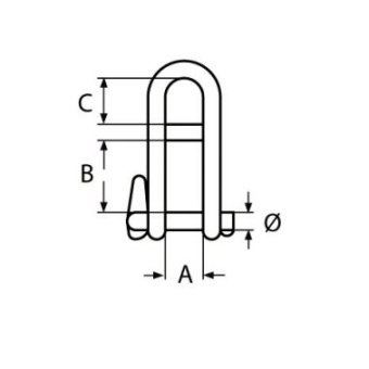 Euromarine A4 Ø8mm Quick Release Shackle