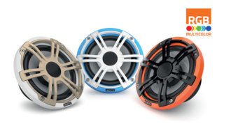 Hertz HEX 6.5 S-LD-G - 6.5" Marine Sport Coax Speakers Gray RGB LED (2 pcs.)