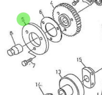 Nanni Diesel 970310375 - Fuel Injection Pump Cam for 3.100HE, N3.30, and N4.38 Engines