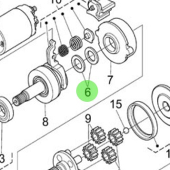 Nanni Diesel 970310974 - Starter Washer Set for TDI and N4 Series Engines