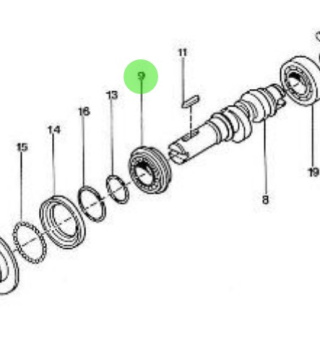 Nanni Diesel 970492124 - Ball Bearing for Injection Feed Pump