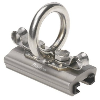 Barton 32304 – Towable Spinnaker Pole Slide Car 32mm T Track, Plain Bearing, Twin Control Line Eyes, Plunger Stop