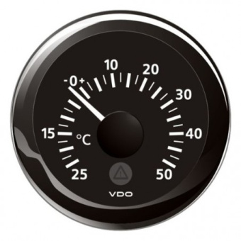 VDO A2C59512336 - Veratron ViewLine Outside Temperature 50°C Black 52mm