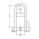 Belship 722565 - Forged Polished Stainless Steel AISI 316 Key Pin D-Shackle With Bar 5mm (10 pcs)