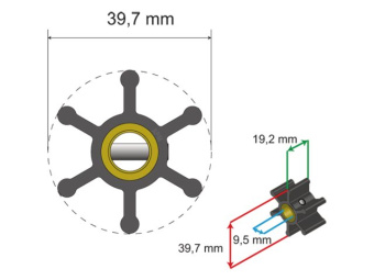 Albin 06-01-004 - Premium Impeller Kit