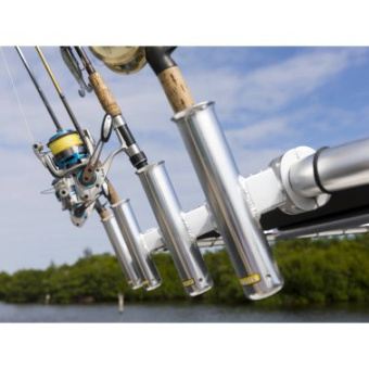 Plastimo 68955 - Fishmaster Adjustable Fishing Rod Holder, Aluminium, Black Matt