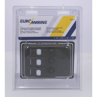 Euromarine Waterproof Electrical Panel - 3 Positions - Black