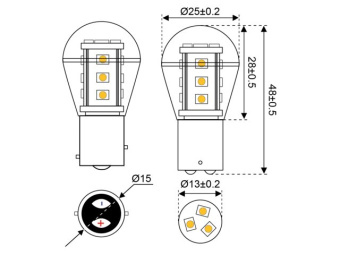 Talamex LED 15 10-30V BAY15D