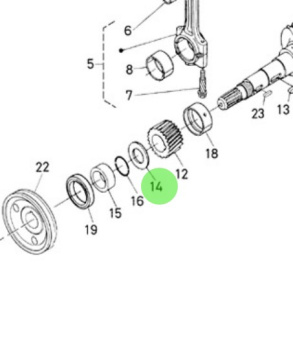Nanni Diesel 970301967 - Oil Slinger for Crankshaft and Piston Assembly