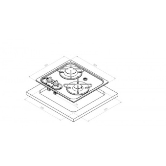 NavyLoad 2-burner Steel Hob