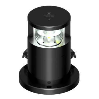 Lopolight 300-038-PRO-I - Navigation Light 5NM 225° White, Masthead, Double, Ice-Class, Black