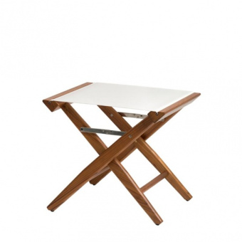 Teak Folding Director's Stool Wit Canvas