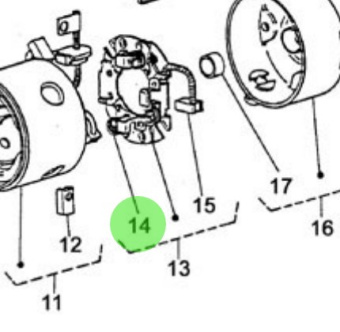 Nanni Diesel 970313898 - Front Bracket Assembly for Starter Details
