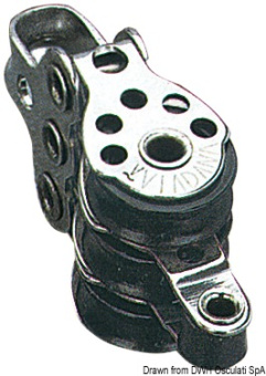Viadana Micro Triple Block with Hoist for Rope up to 5 mm, 17 mm Sheaves