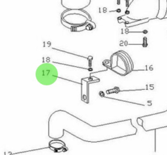 Nanni Diesel 95303419 - Intercooler Support for T4.155 and 4.380TDI Engines