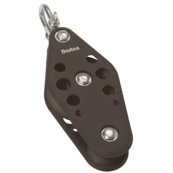 Barton N07430 – Fiddle Block Swivel Size 7 72mm, Plain Bearing, Ø44/72mm Sheaves, Max Rope 14mm