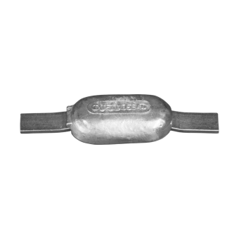 Tecnoseal Aluminium Oval Type Weld-On Sacrificial Anodes with Strap for Hull & Transom