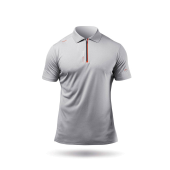 Plastimo 70265 - Men's UVActive Zip Sports Polo Grey Size S