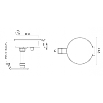 Foresti & Suardi Chromed Brass Flush Hatch Lock Ø 84 mm