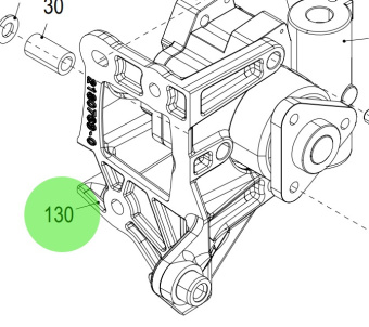Steyr Z026134-0 - Hydraulic Pump Bracket in RAL 9006