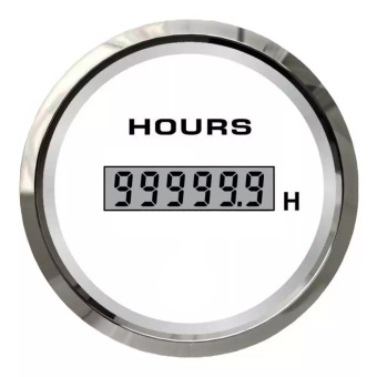 Uflex 62015HP - Ultra White SS Hourmeter 0-99999 Hours