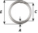 Wichard Ring - 316L - Stock Dia: 7.3 mm - Inner Dia: 45 mm
