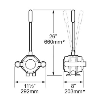 Whale MH5570 - MK5 Double Action Bilge Pump (On Deck / 104 LPM / 38mm)