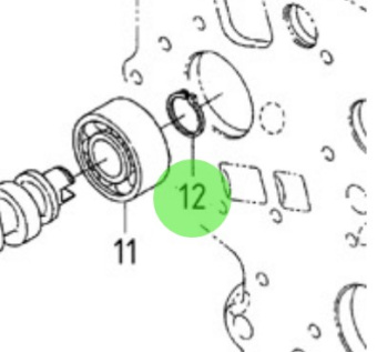 Nanni Diesel 970142133 - External Circlip for Injection and Fuel Pump Assemblies