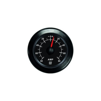 Vetus AMP080B - Ammeter, Black, 12/24 V (+/- 80A), Mounting Hole Ø 52 mm