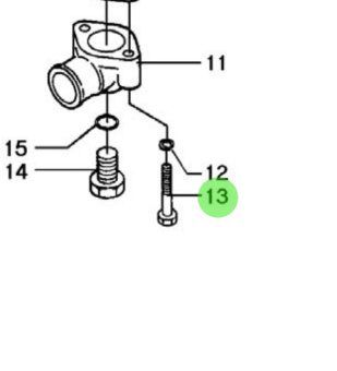 Bukh 500D2368 - DIN 931 M8x40 Machine Screw for DV36 and DV48 Engines