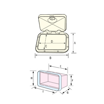 Nuova Rade 196570 - Classic Storage Hatch, White, 275x375mm